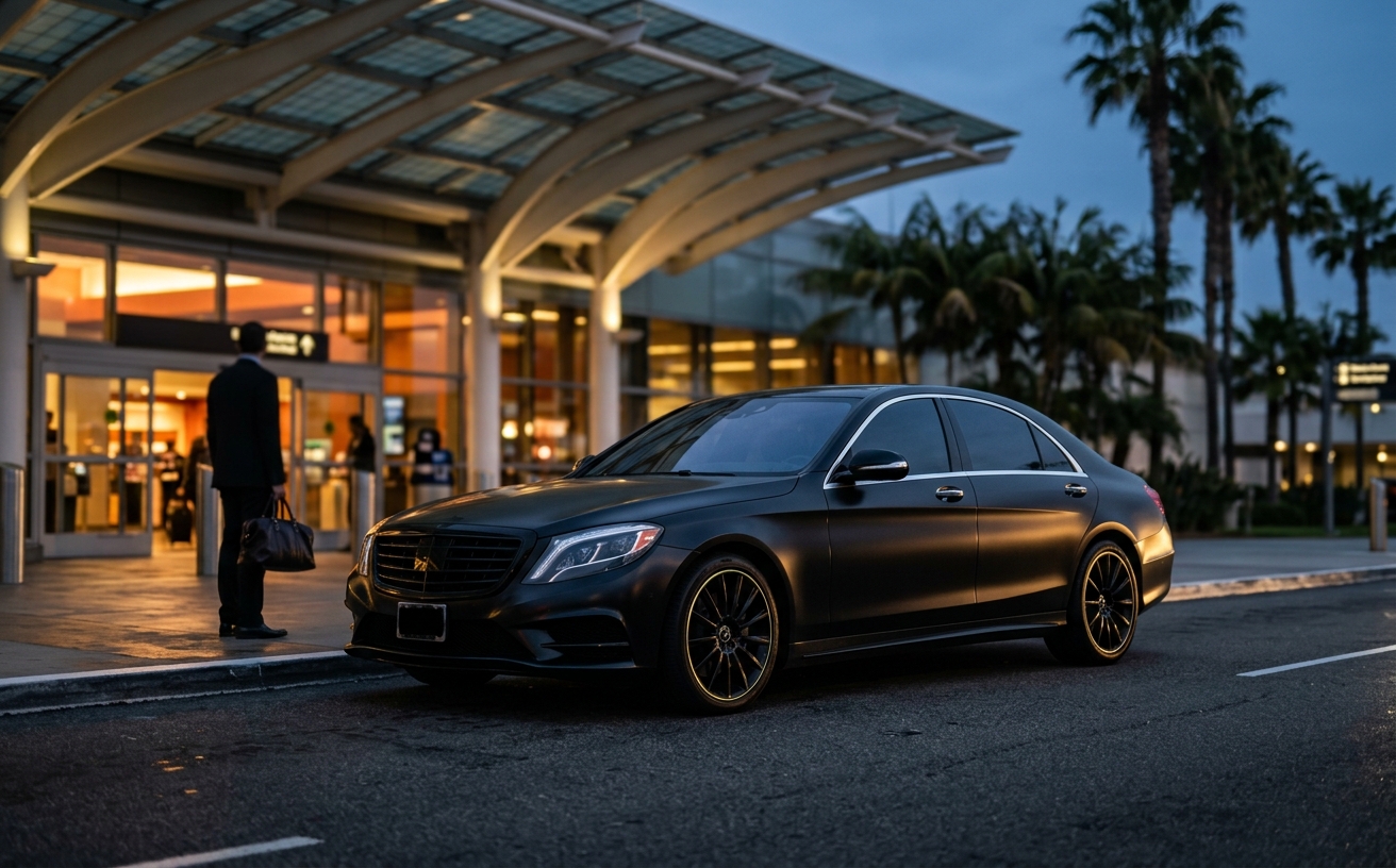Private Transportation Between John Wayne Airport and Anaheim information from VOOR BLACK